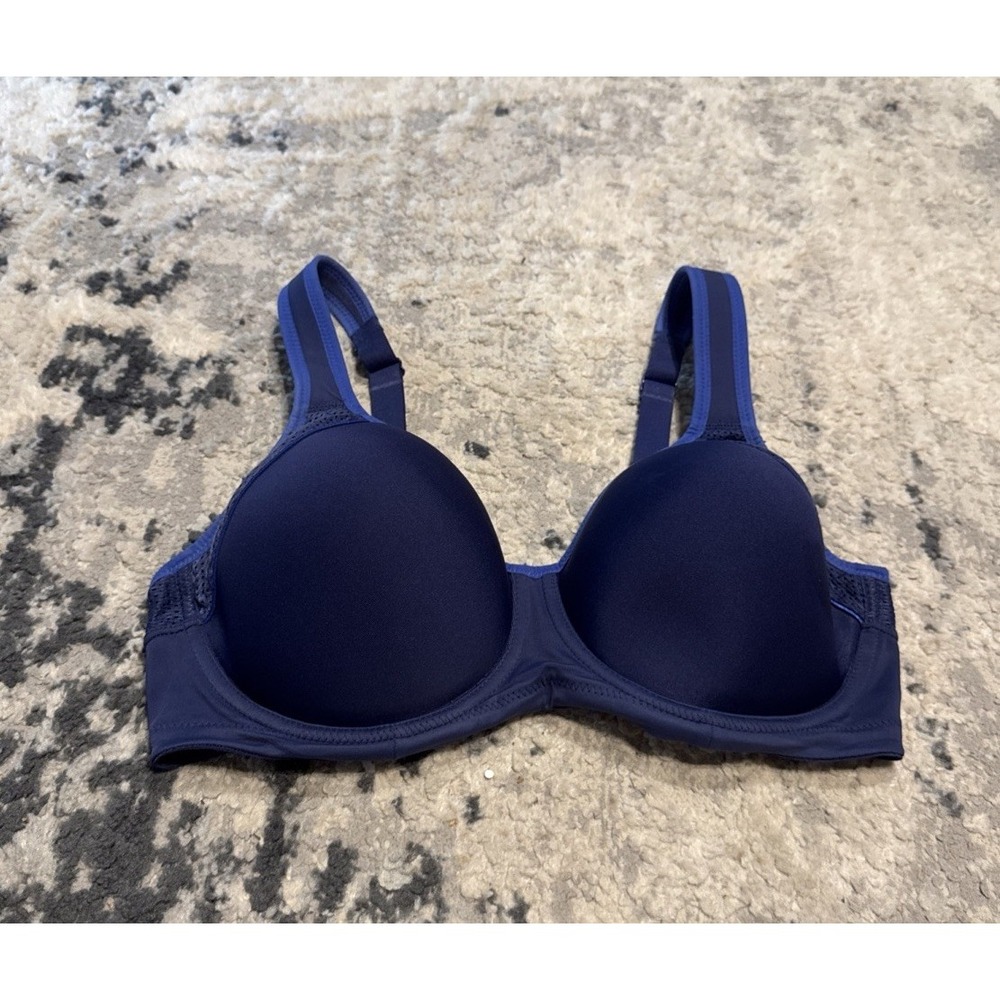 Wacoal Lindsey Sport Contour Underwire Bra Style 853302 Size 34DD Blue